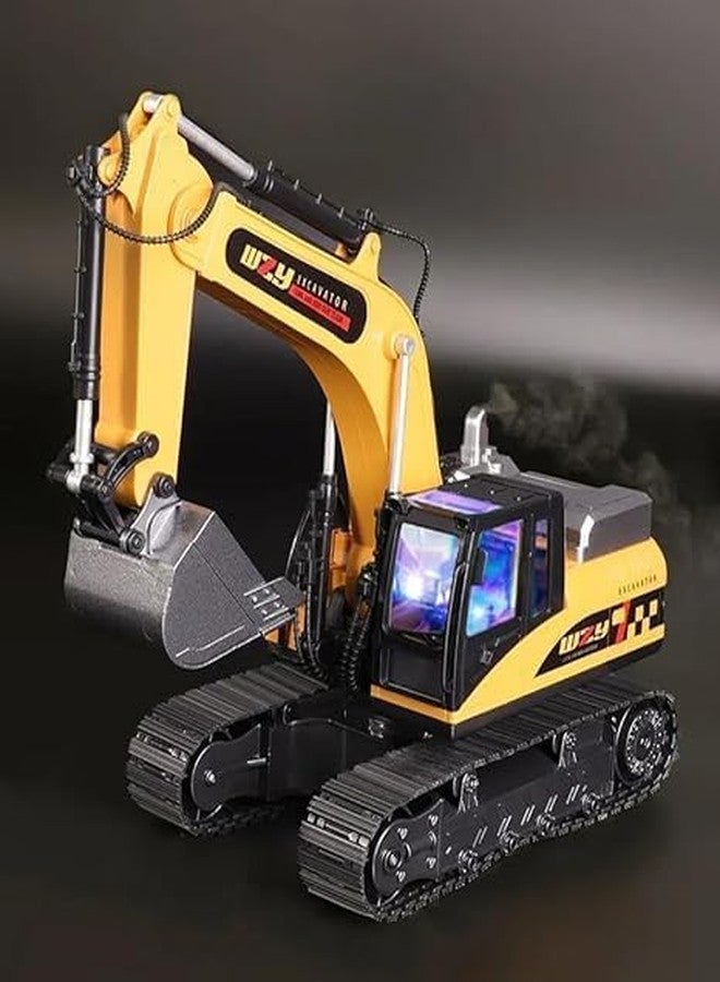 JETRA RC JCB Excavator Dumper Toy, 12 Channel RC Construction Vehicles 680 ° Rotary Working Tower Haulers Digger Toys Engineering Vehicle Model Gift for 6 7 8 9 10 Years Old Kids Boys - Image 3